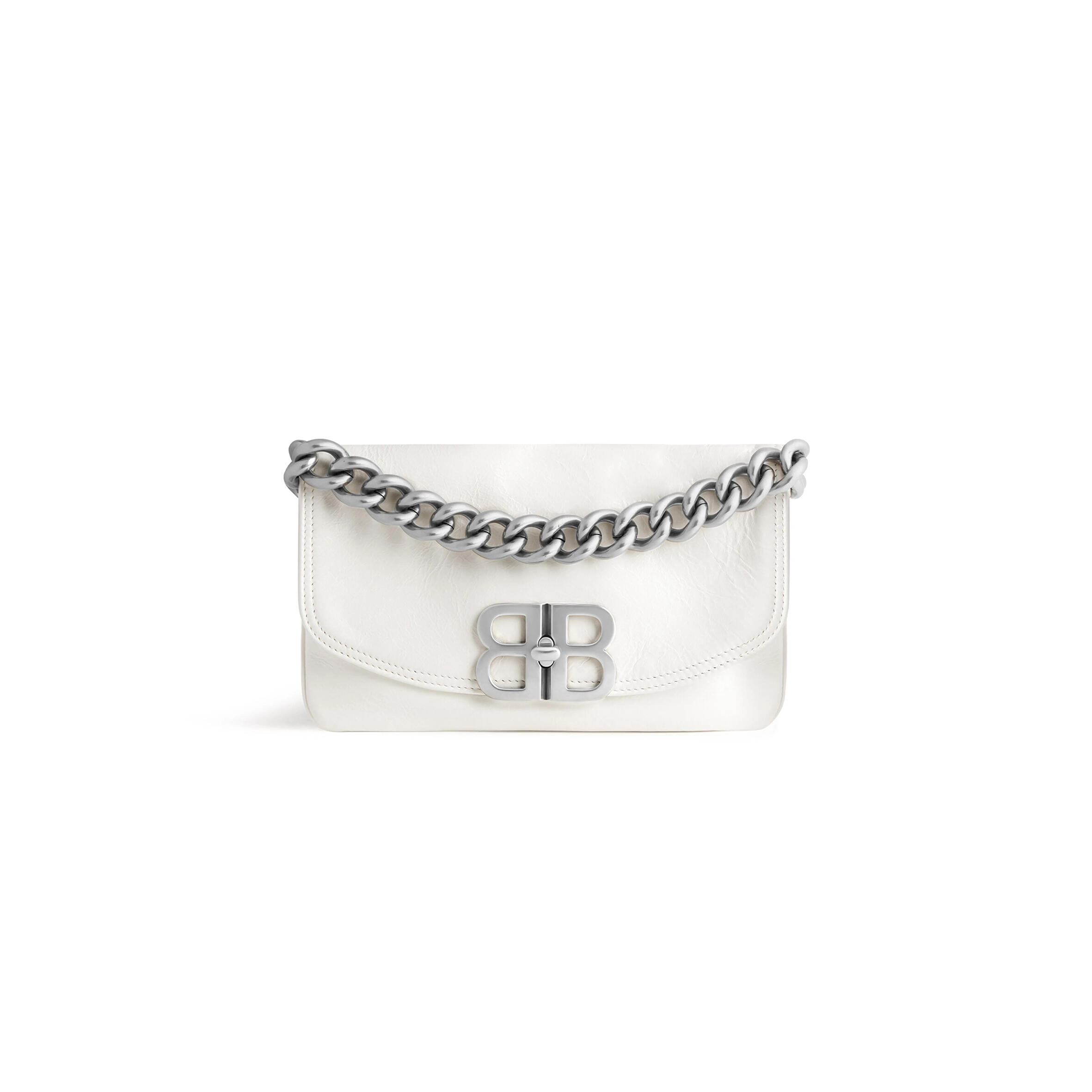 Ba1en*iaga small bb soft in white 7485982aaiy9001 (24*14cm)